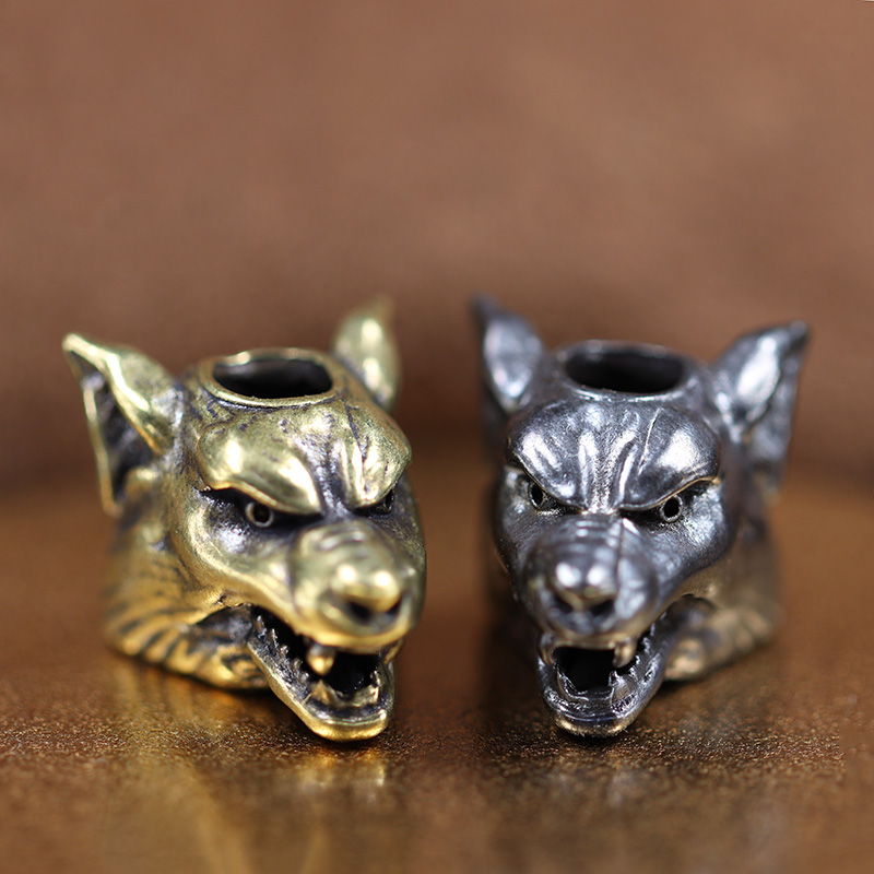 Wolf Jewelry & Watches Tampa Reviews - Tier Wolf Krieger Kopf Skulptur Messing