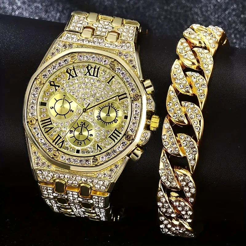 Icebox Jewelry Watches - Luxuriöse achteckige Quarzuhr mit Ziffernblatt im