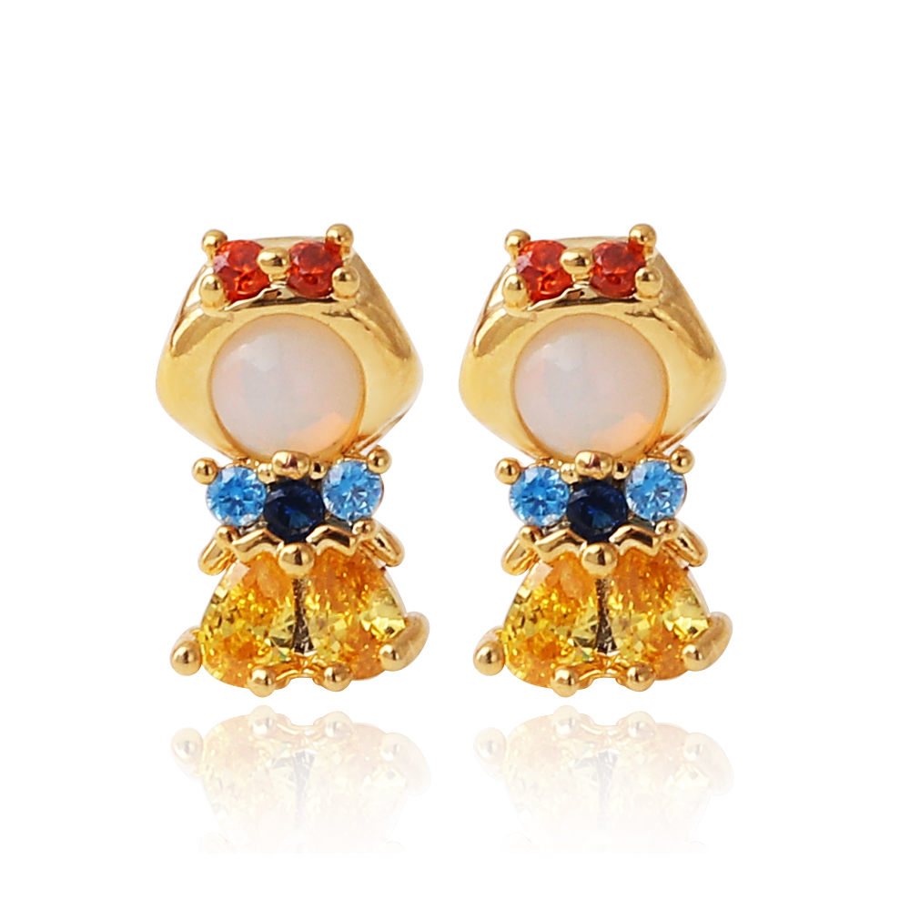 Opal Earrings Dangle - Schöne rosa Kristall Prinzessin Ohrringe für