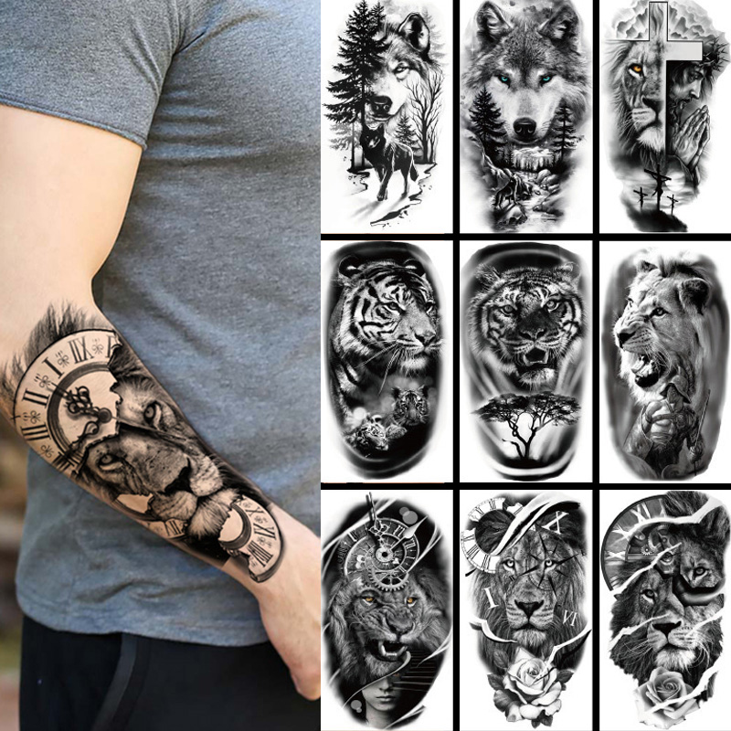 Wolf Jewelry & Watches Tampa Reviews - Wasserdicht Temporäre Tätowierung Aufkleber Wald Große