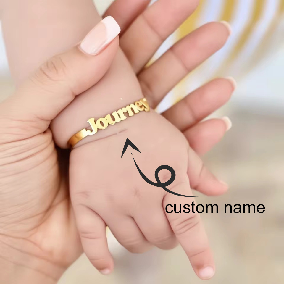 Cuff Bangle Bracelet - Baby Namensarmband Personalisiertes Namensarmband für Kinder