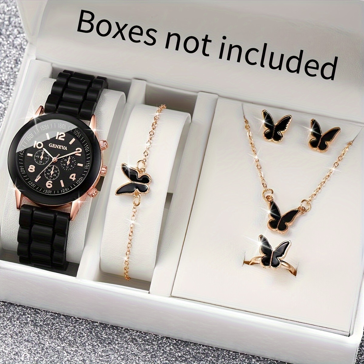 Jewelry Box Watches Bracelets - 6 Teile/satz frauen Uhr Casual Silikon