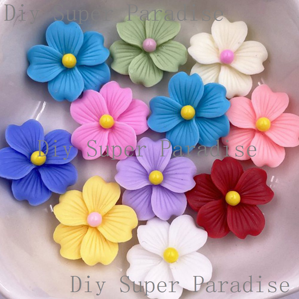 Paradise Jewelry & Watches Dolphin Mall - 50 Stücke Harz Bunte 16mm Blume