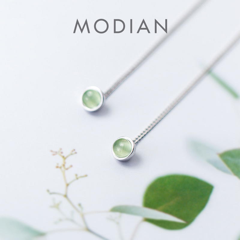 Opal Earrings Dangle - Modian Mode Baumeln Ohrring 925 Sterling