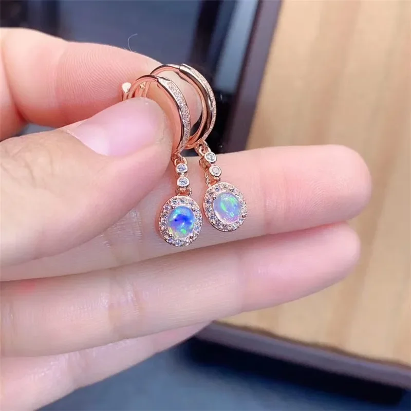 Opal Earrings Dangle - Neue natürliche Opal-Ohrringe aus 925er Silber