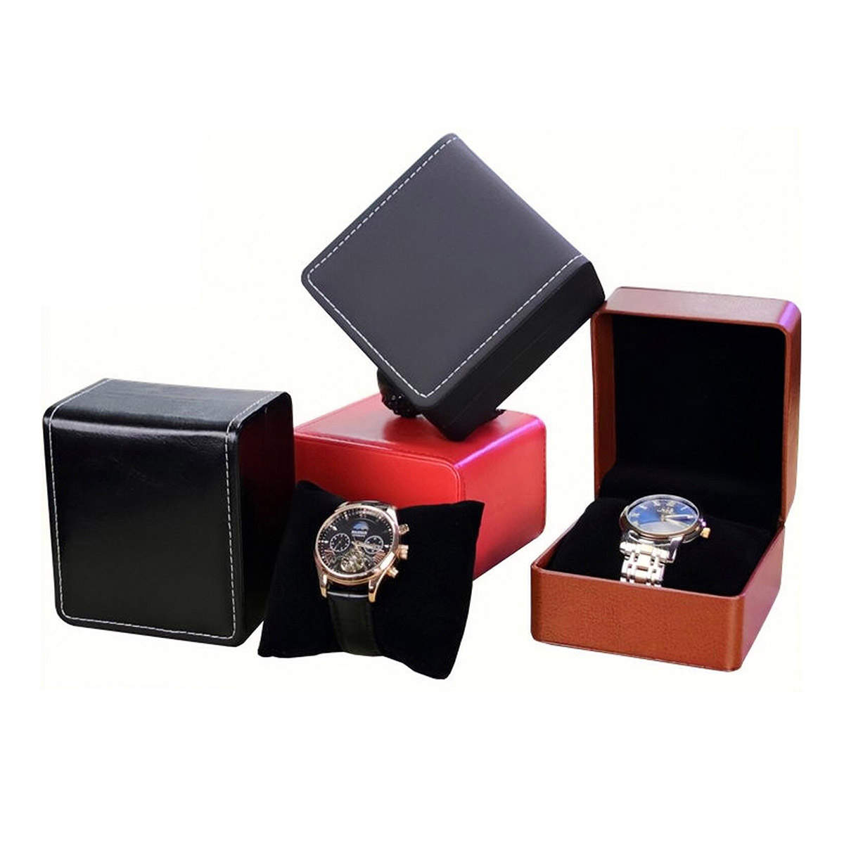 Best Jewelry Watches Women - Mode Leder Uhr Box Fall Halter