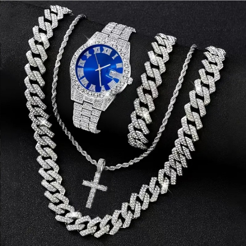 3/4-teiliges Hip-Hop Iced Out  – Icebox Jewelry Watches Bewertung und Preis