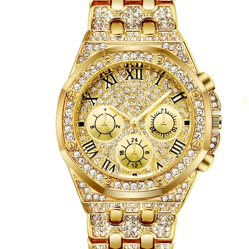 Luxuriöse achteckige Quarzuhr  – Icebox Jewelry Watches Bewertung und Preis