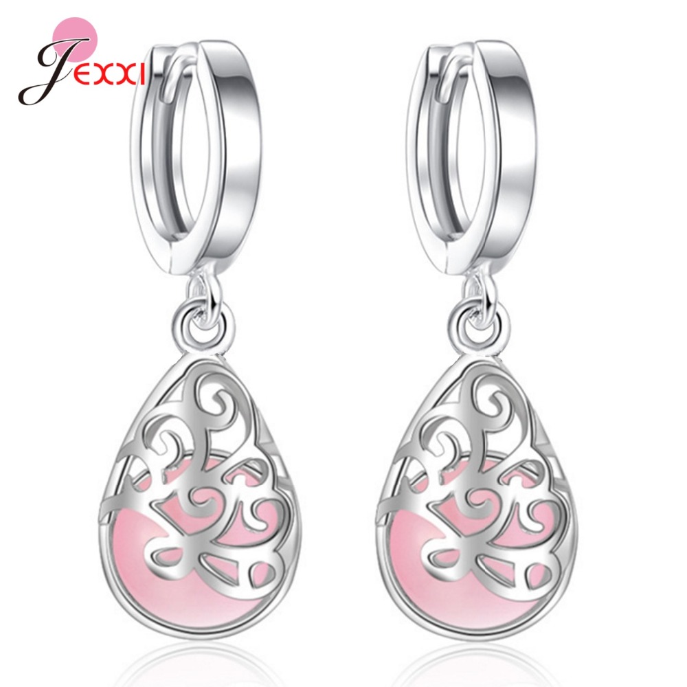 Echte 925 Sterling Silber Mond – Opal Earrings Dangle Bewertung und Preis