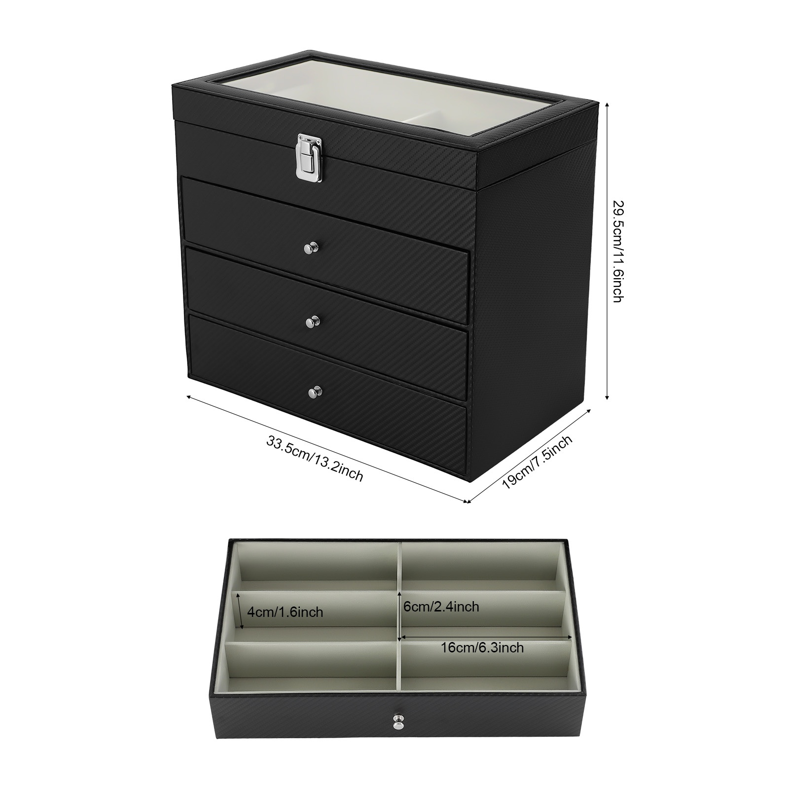Brillen-Aufbewahrungsbox, 4-la – Jewelry Box Watches Bracelets Bewertung und Preis