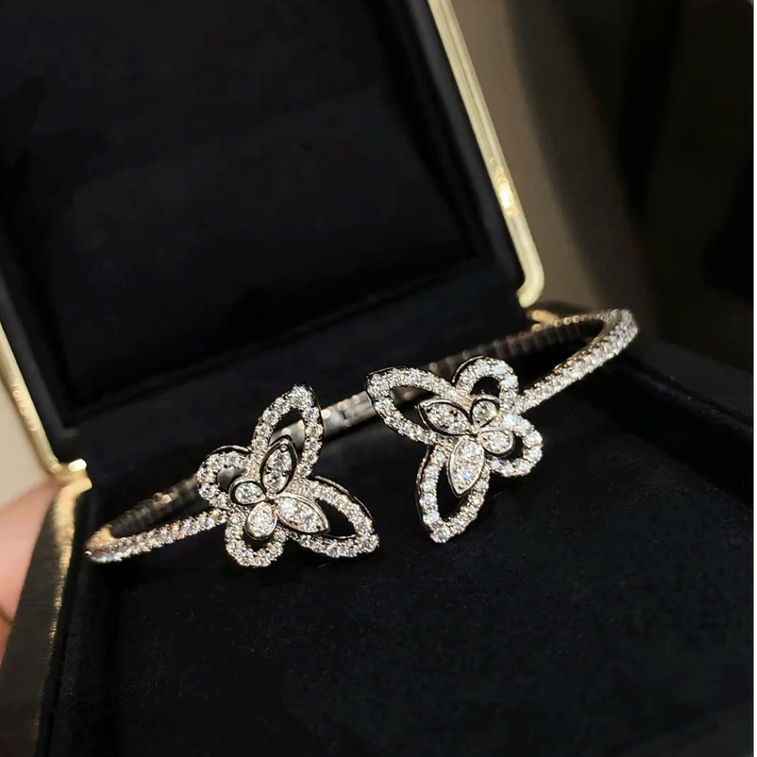 Neues 925 Sterling Silber Hoch – Cuff Bangle Bracelet Bewertung und Preis