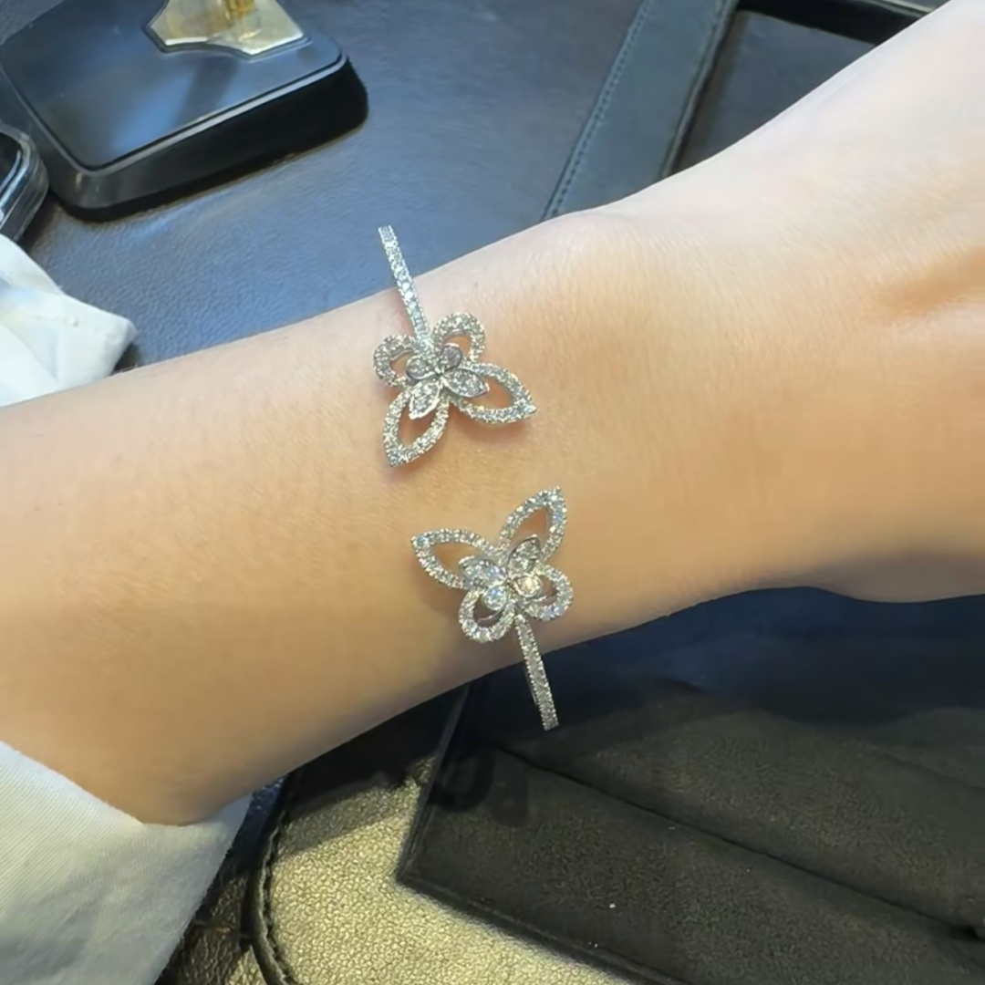 Neues 925 Sterling Silber Hoch – Cuff Bangle Bracelet Bewertung und Preis