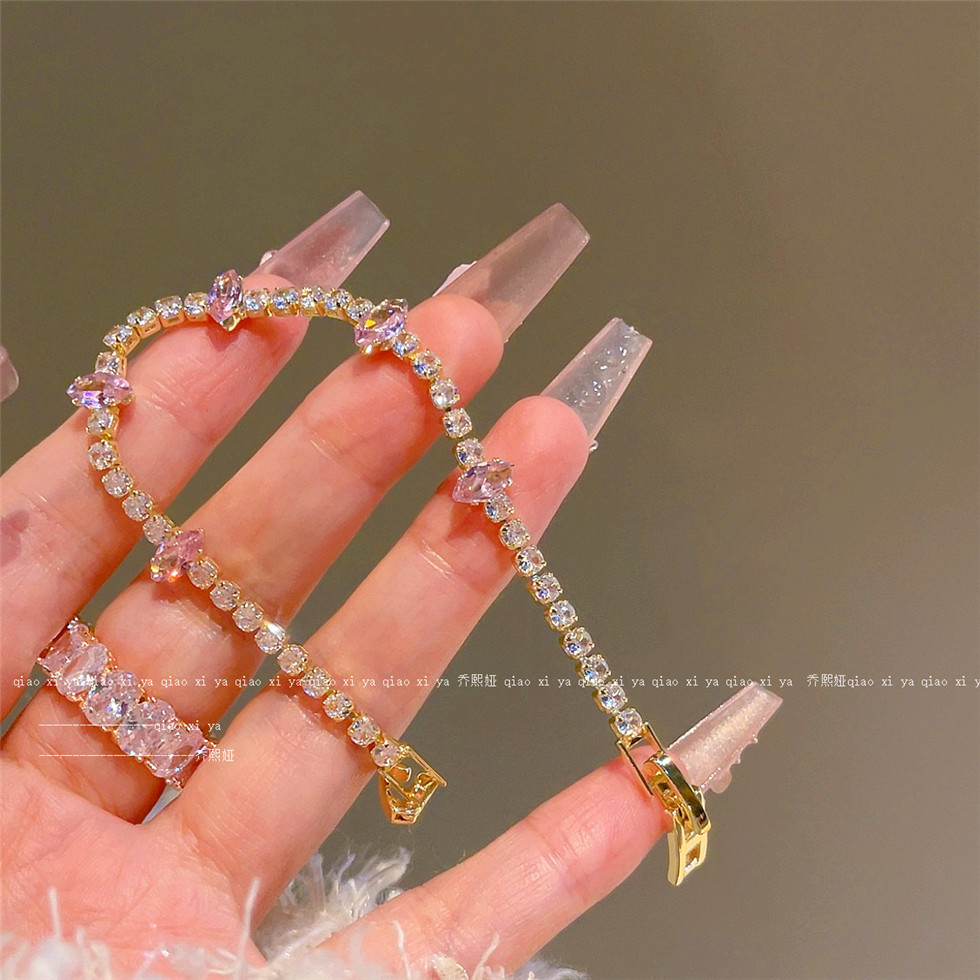 Rosa Volldiamant-Zirkon-Armbän – Best Jewelry Watches Women Bewertung und Preis