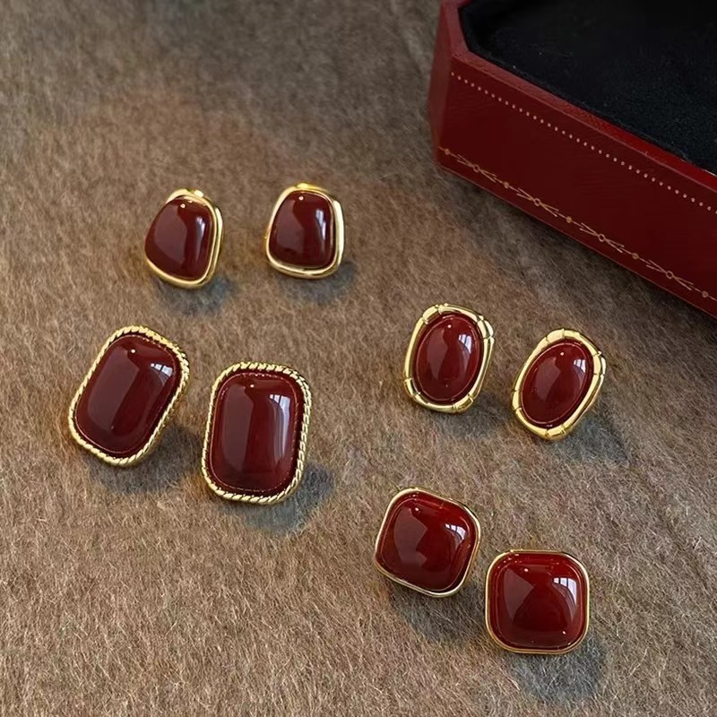 Vintage Emaille Weinrot Ohrste – Opal Earrings Dangle Bewertung und Preis