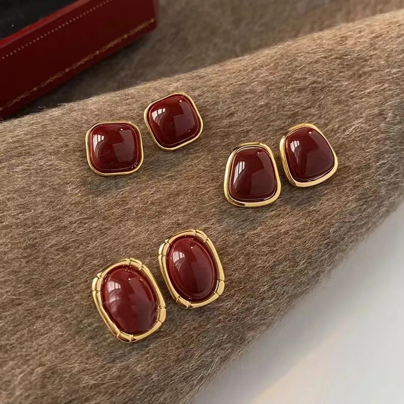 Vintage Emaille Weinrot Ohrste – Opal Earrings Dangle Bewertung und Preis