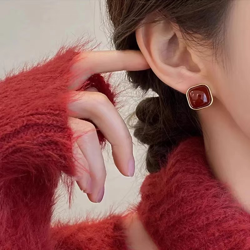 Vintage Emaille Weinrot Ohrste – Opal Earrings Dangle Bewertung und Preis