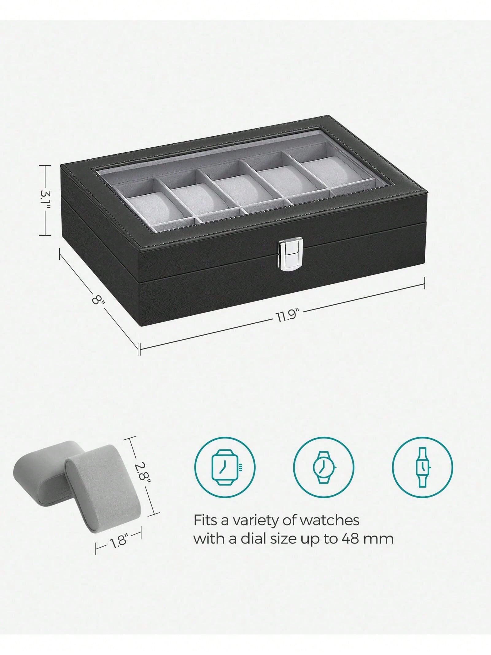 Abschließbare Uhrenbox mit 12  – Jewelry Box Watches Bracelets Bewertung und Preis