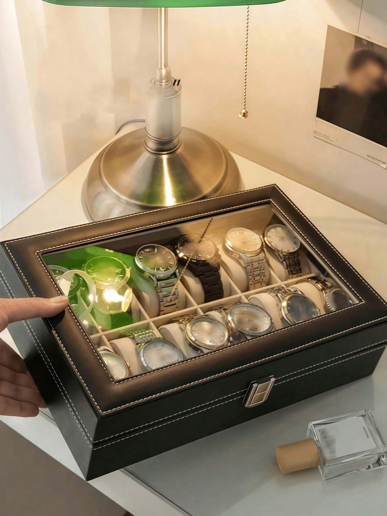 Leder-Uhrenbox mit Schloss, Gr – Jewelry Box Watches Bracelets Bewertung und Preis