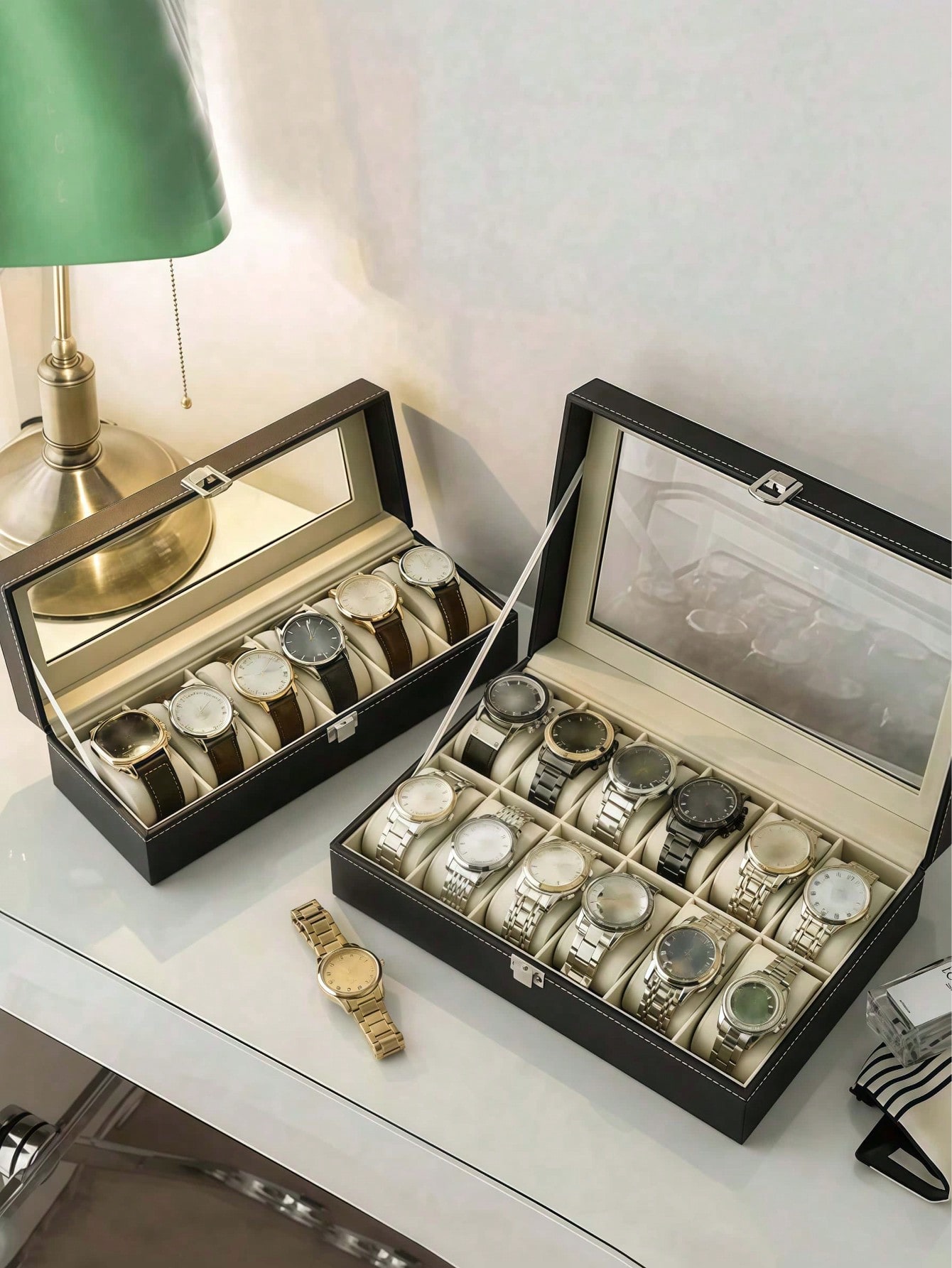 Leder-Uhrenbox mit Schloss, Gr – Jewelry Box Watches Bracelets Bewertung und Preis