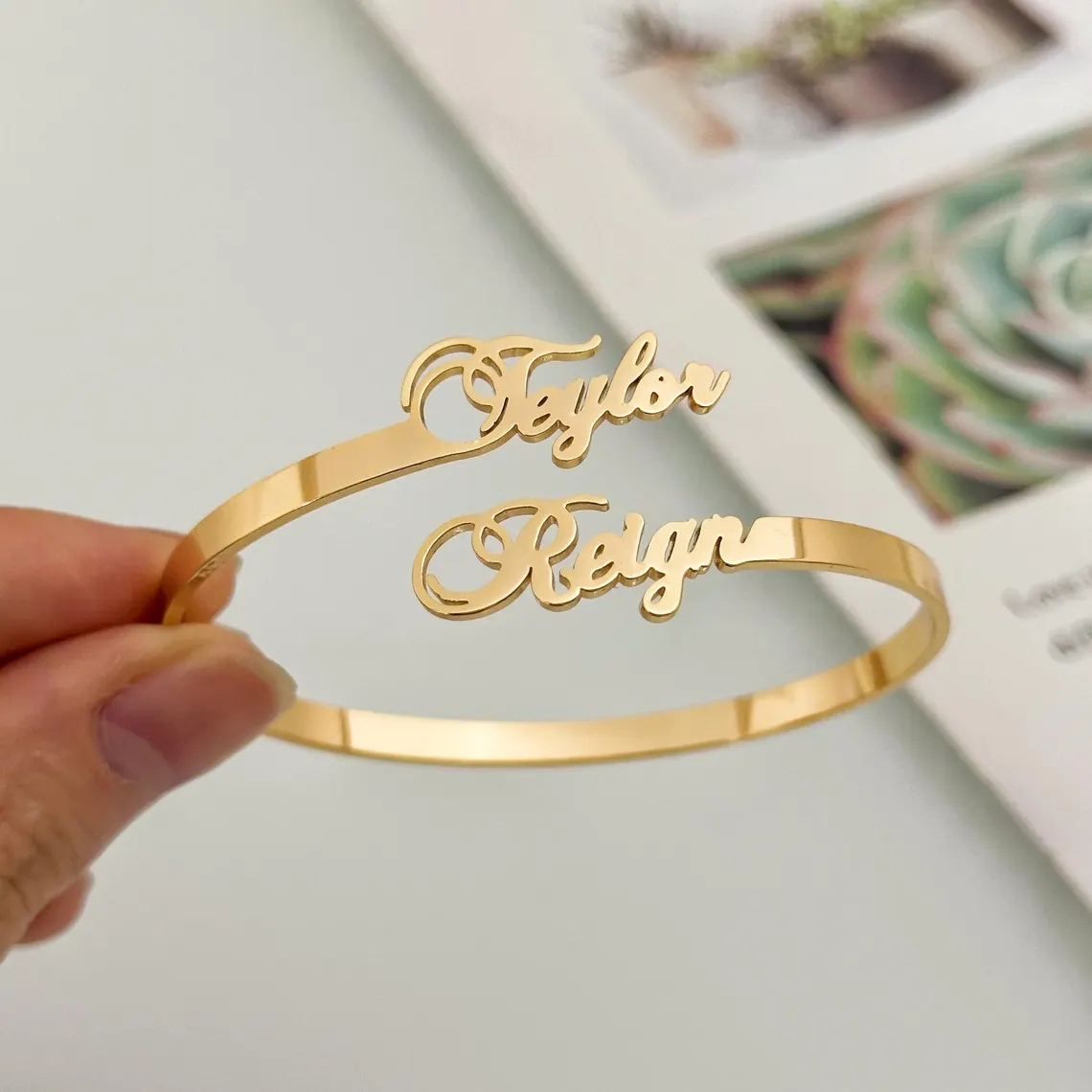 Personalisiertes individuelles – Cuff Bangle Bracelet Bewertung und Preis
