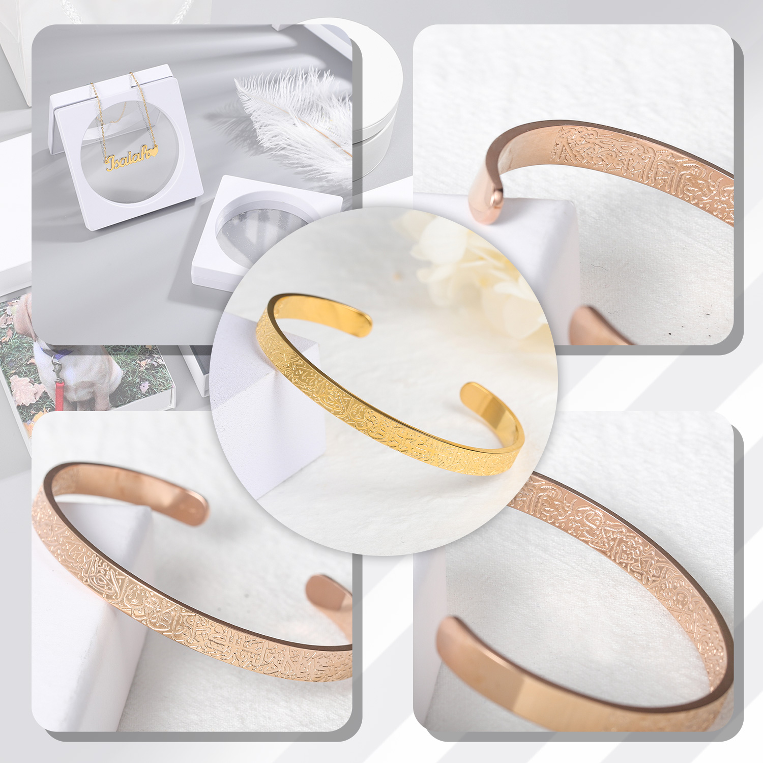 Ayatul Kursi Manschette Armban – Cuff Bangle Bracelet Bewertung und Preis