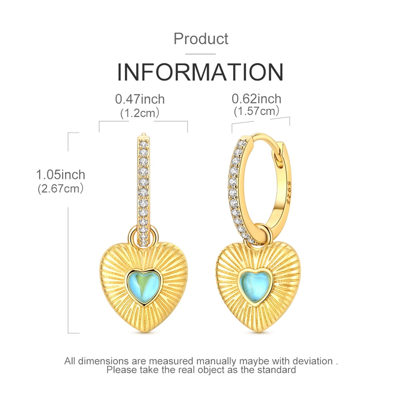 S925 Sterling Silber Herz-Ohrh – Opal Earrings Dangle Bewertung und Preis