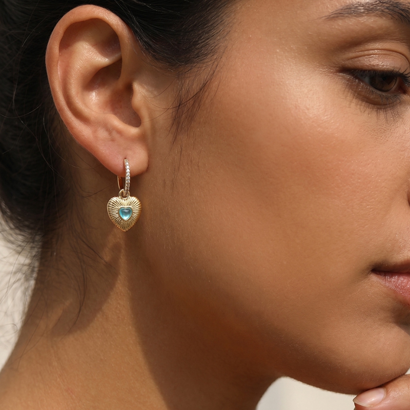 S925 Sterling Silber Herz-Ohrh – Opal Earrings Dangle Bewertung und Preis