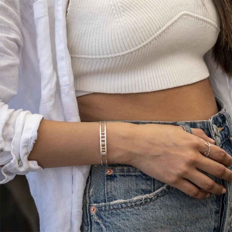 Personalisierte benutzerdefini – Cuff Bangle Bracelet Bewertung und Preis