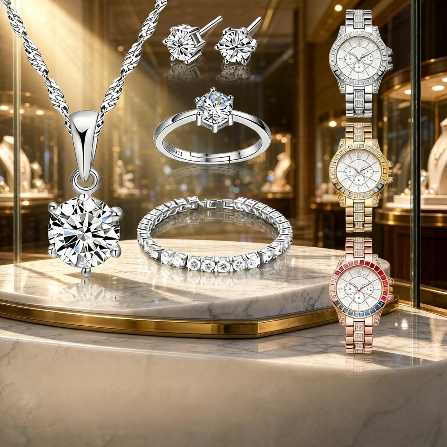 Luxuriöses 925 Sterling Silber – Best Jewelry Watches Women Bewertung und Preis