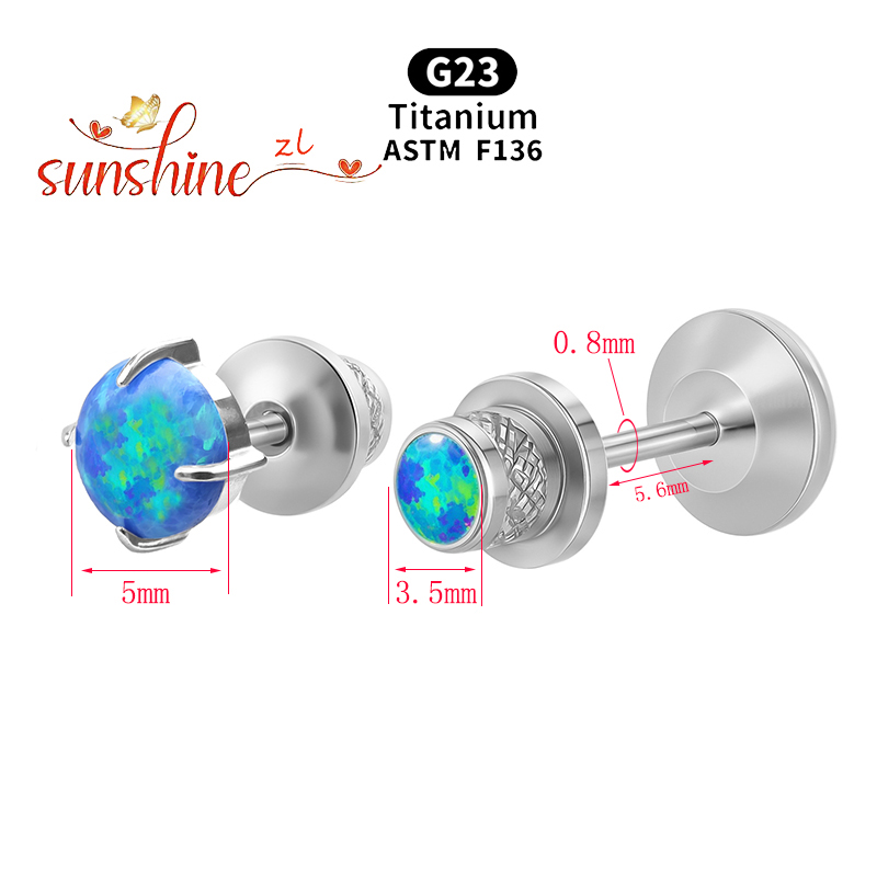 2PCS ASTM F136 Titan Opal Mond – Opal Earrings Dangle Bewertung und Preis