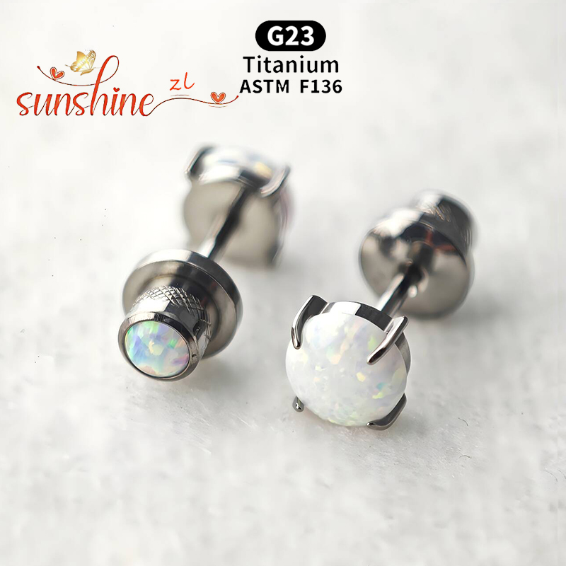2PCS ASTM F136 Titan Opal Mond – Opal Earrings Dangle Bewertung und Preis