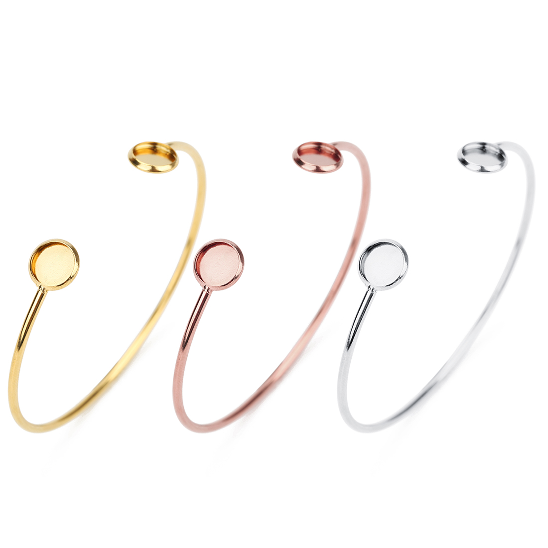 16,6 cm Edelstahl-Armbandbasis – Cuff Bangle Bracelet Bewertung und Preis