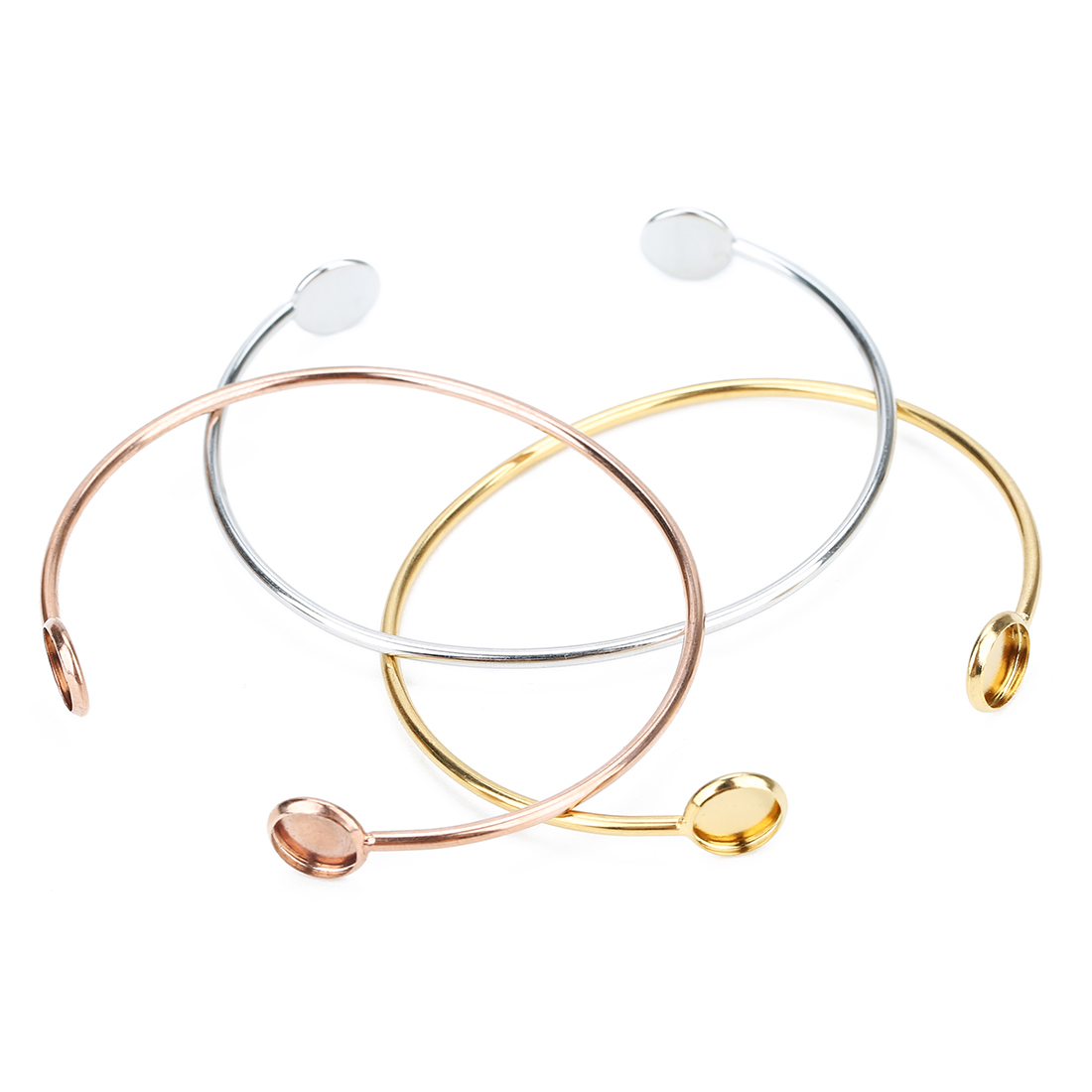 16,6 cm Edelstahl-Armbandbasis – Cuff Bangle Bracelet Bewertung und Preis