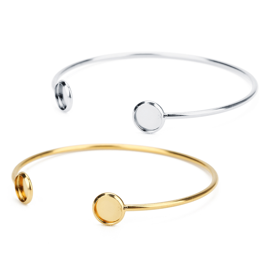 16,6 cm Edelstahl-Armbandbasis – Cuff Bangle Bracelet Bewertung und Preis