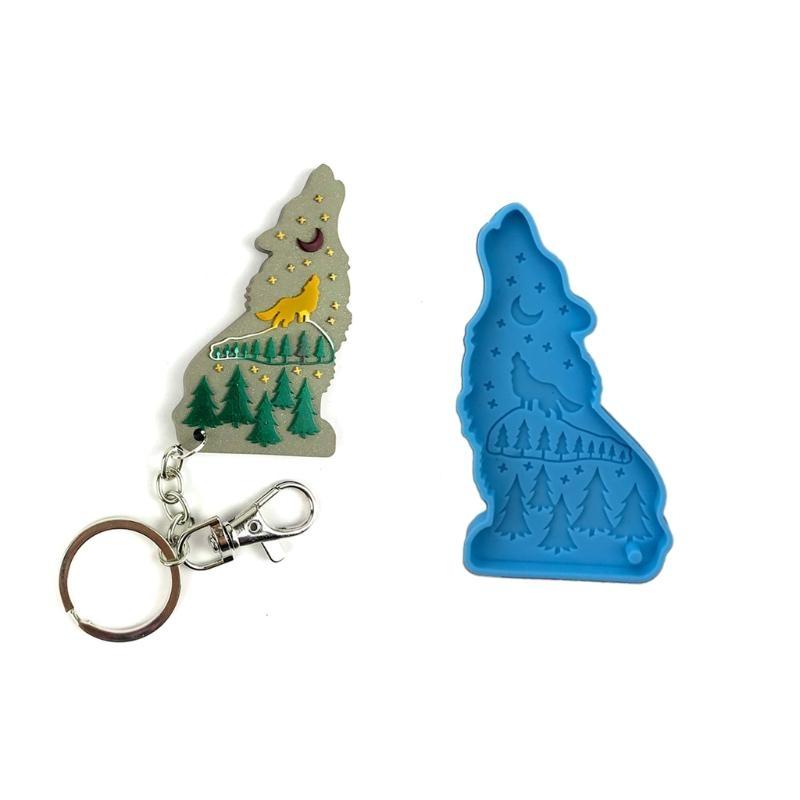 A52E Shiny Wolf Schlüsselbund  – Wolf Jewelry & Watches Tampa Reviews Bewertung und Preis