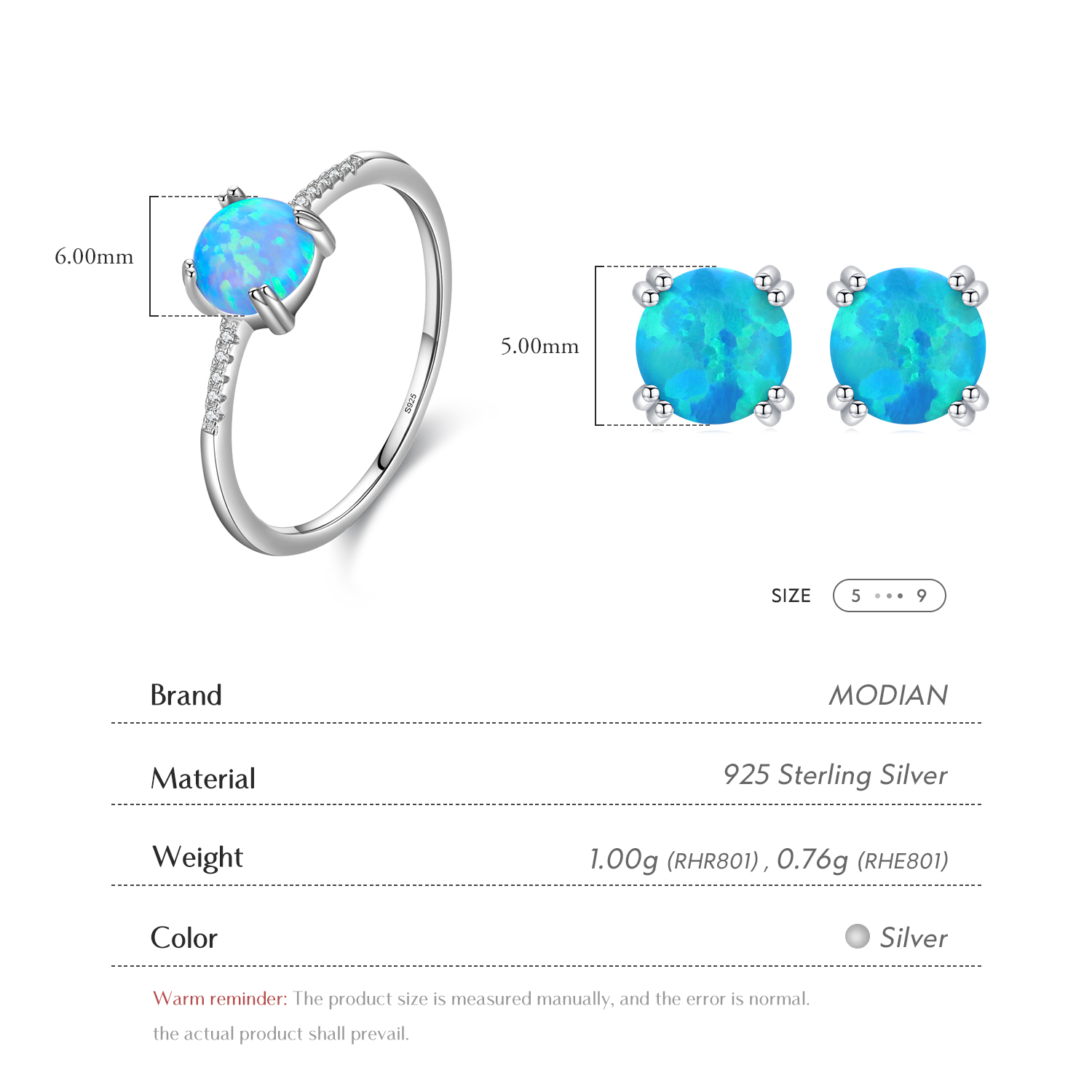 Modian Authentische 925 Sterli – Opal Earrings Dangle Bewertung und Preis