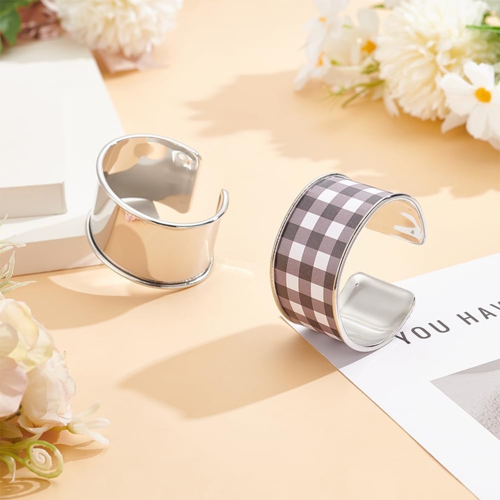 2 Stück Platin-Rillen-Armreife – Cuff Bangle Bracelet Bewertung und Preis