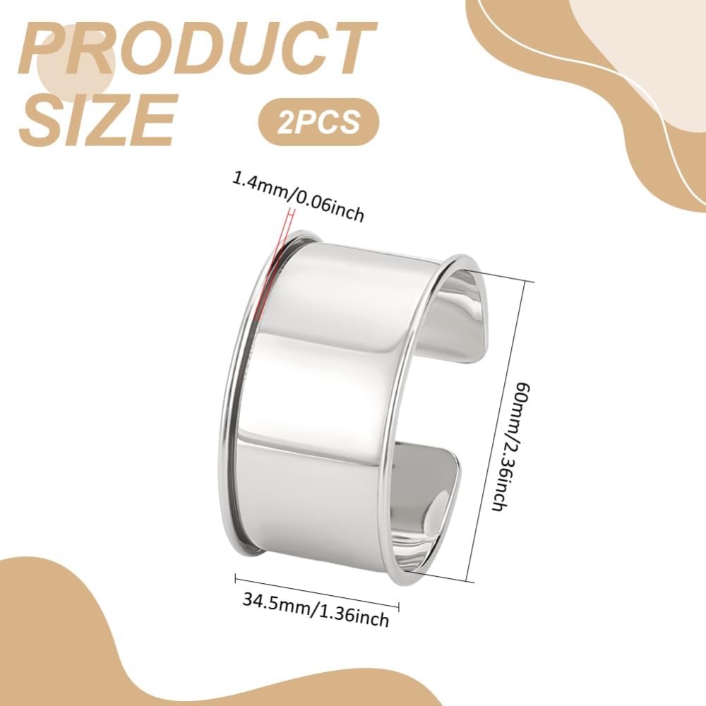 2 Stück Platin-Rillen-Armreife – Cuff Bangle Bracelet Bewertung und Preis