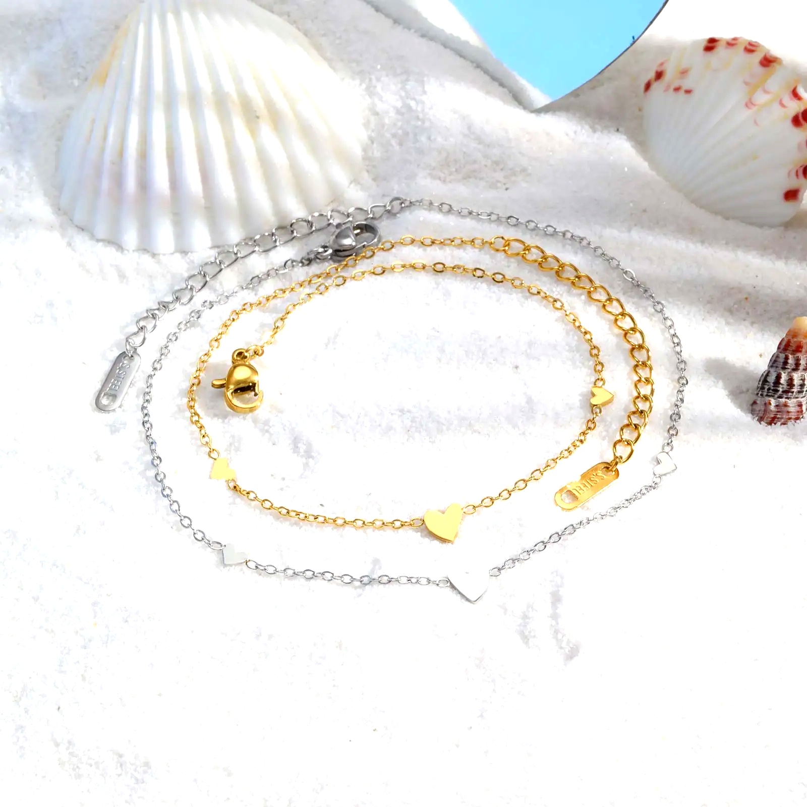 Edelstahl Herz-Fußkettchen für – Jc Jewelry & Watches Photos Bewertung und Preis