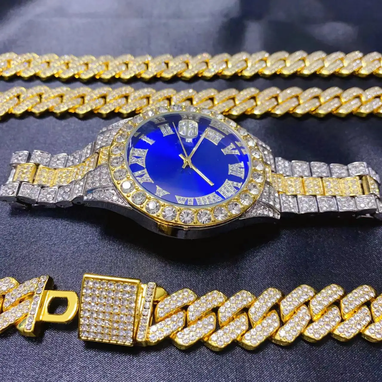 3PCS Hip Hop Kalender Luxus Uh – Icebox Jewelry Watches Bewertung und Preis