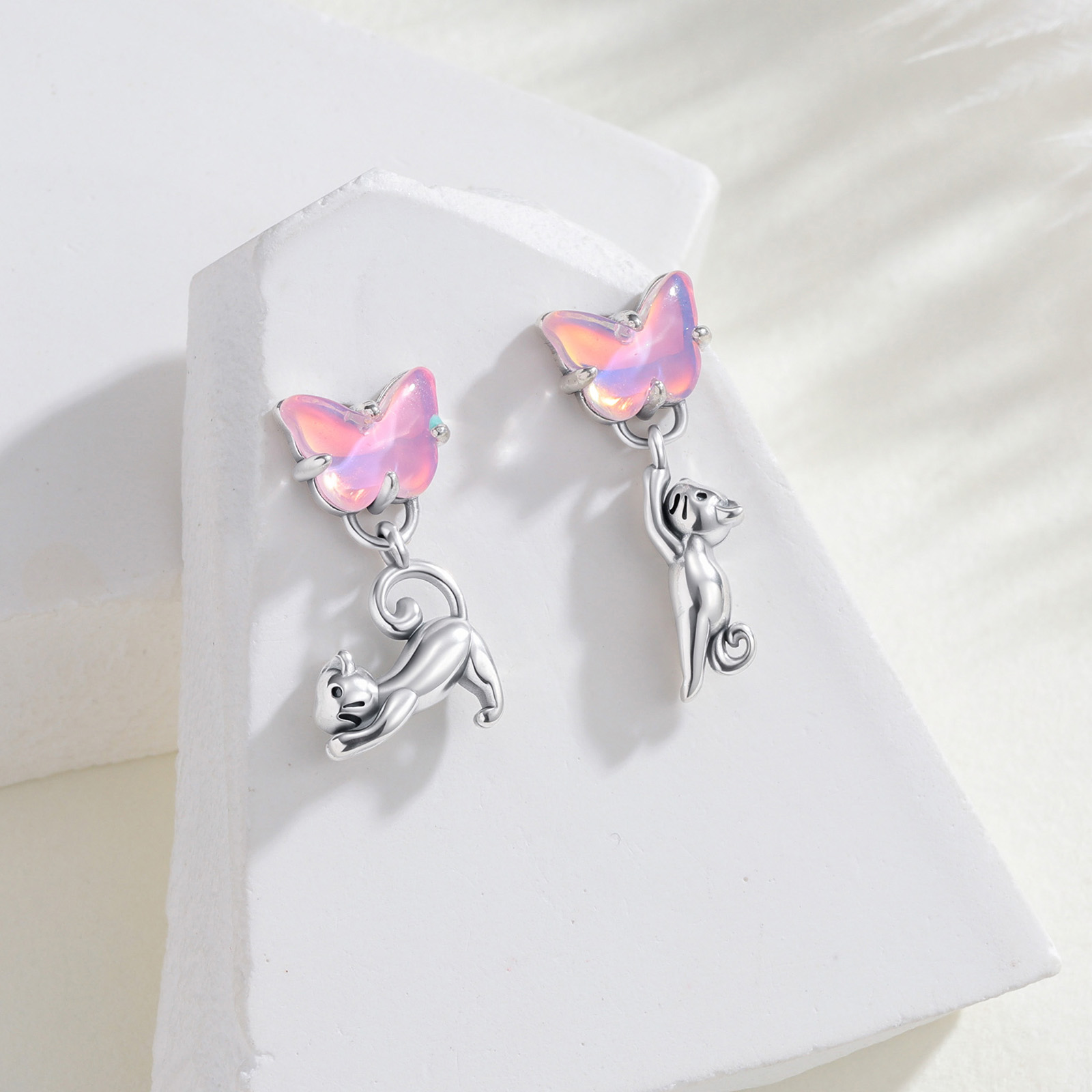 Asymmetrische Ohrringe aus 925 – Opal Earrings Dangle Bewertung und Preis
